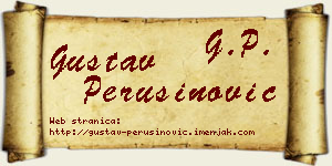 Gustav Perušinović vizit kartica
